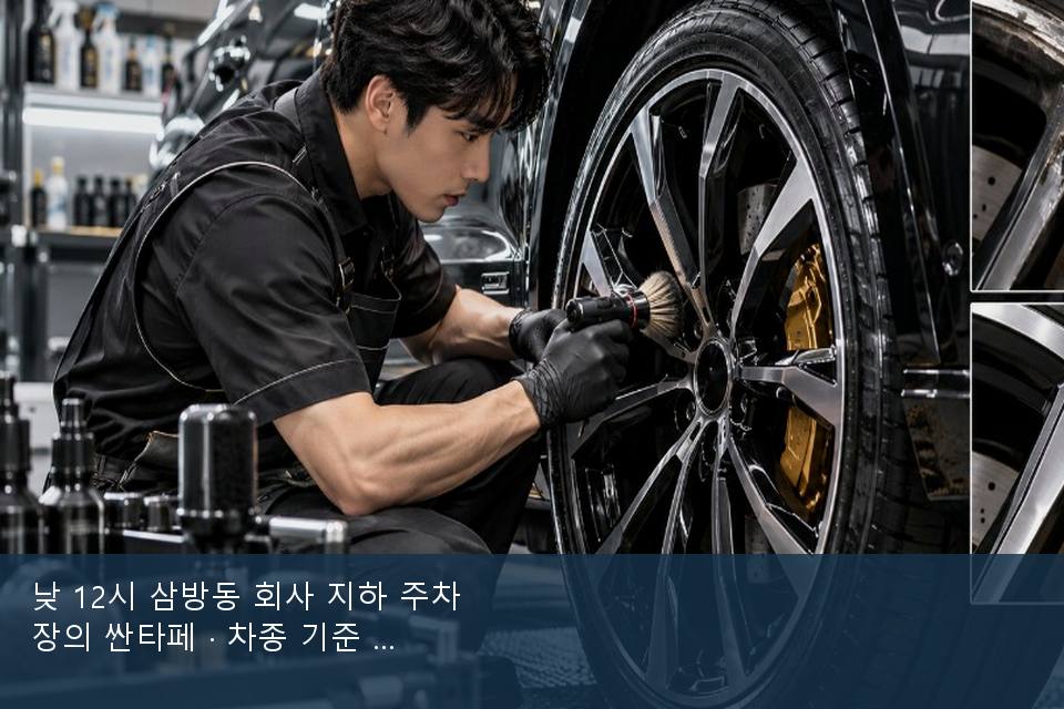 낮 12시 삼방동 회사 지하 주차장의 싼타페 · 차종 기준 금액