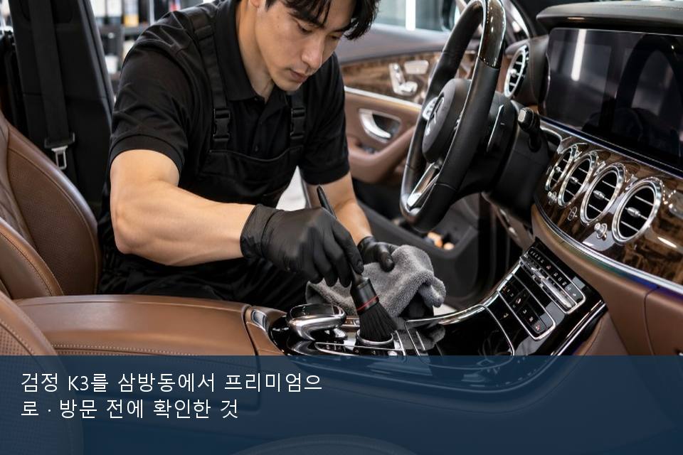 검정 K3를 삼방동에서 프리미엄으로 · 방문 전에 확인한 것